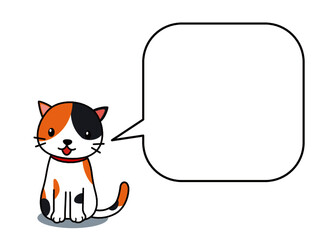 三毛猫とふきだし