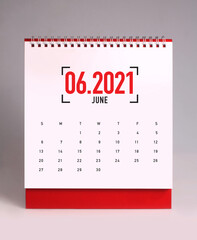 Simple desk calendar 2021 - June