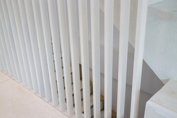 Obraz premium White staircase of modern apartment