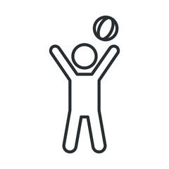 Fototapeta premium Beach volleyball icon