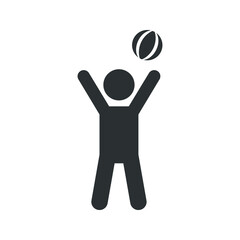 Beach volleyball icon