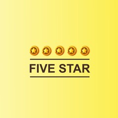 Five Star logo on yellow background