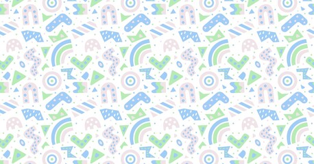 Minimal Memphis seamless pattern background