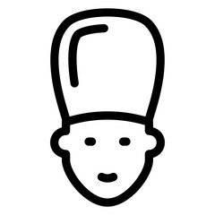 
British castle soldier, filled icon of royal guard 
