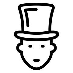 
Yeoman of the guard, solid icon of beefeater 
