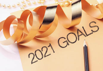 Goals 2021 with beautiful decoration.