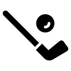 
Golf hit icon in filled design, golf tournament concept 
