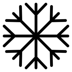 
Snowflake icon in solid editable design
