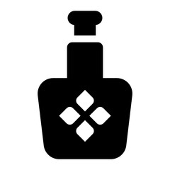 
Drink bottle with glass in a solid editable icon
