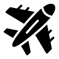 
Airbus glyph icon, flight concept 
