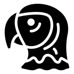 
Eagle face vector in modern filled style 
