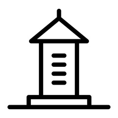
Vector of tower building, filled style 
