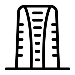 
Skyscraper icon in modern filled style 
