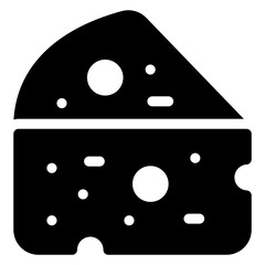 A fat food vector, cheese slice in solid style 
