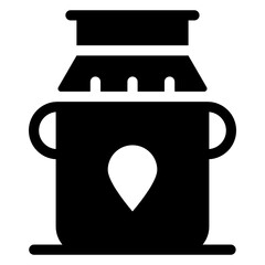 
Oil canister icon in solid design 
