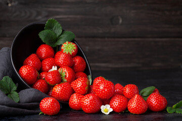 Ripe garden strawberry