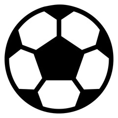 
A filled design icon of football 
