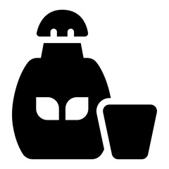 
Vector design of herbal tea icon in solid  icon
