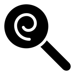 
Swirl lollipop solid vector icon, confectionery food 
