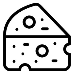
A fat food vector, cheese slice in solid style 
