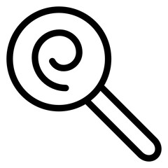 
Swirl lollipop solid vector icon, confectionery food 

