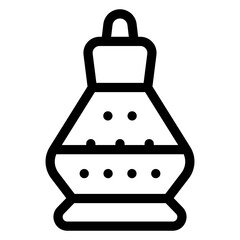 
Vector of decorative pot in modern solid style 
