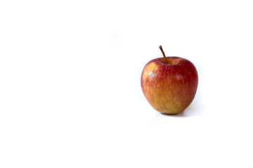 Delicious apple with realistic and natural look on a white background