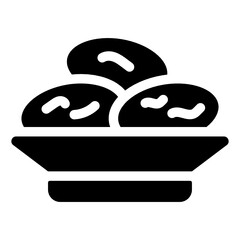 
A trendy icon of olives bowl
