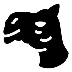 
Camel solid icon, a desert animal
