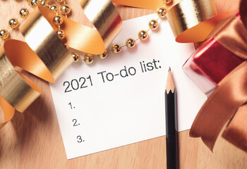 Goals 2021 with beautiful decoration.