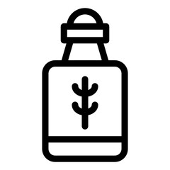 
Organic olive oil bottle in glyph icon
