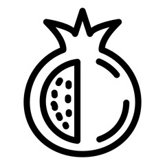 
A calcium filled fruit, pomegranate solid icon
