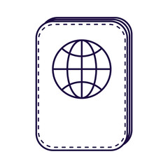 passport document line style icon