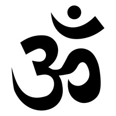 
Icon of indian ohm symbol, filled icon 
