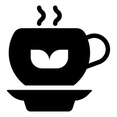 
Herbal tea icon in trendy filled style 
