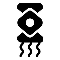 
An icon of traditional ketupat, decorative accessory  
