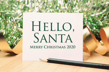 Merry Christmas 2020 with colorful decoration.