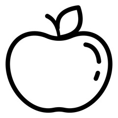 
Healthy and delicious fruit, apple vector in solid style 
