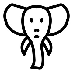 
Icon of ganesha in modern filled style 
