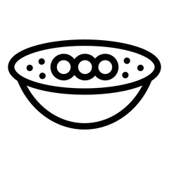 
Icon of sweet bowl in modern filled style 
