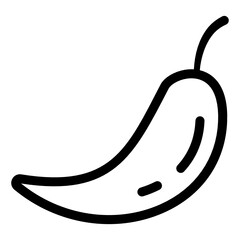 
Modern filled icon of chilli 
