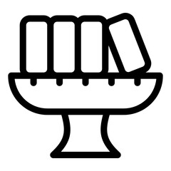 
Trendy icon of indian sweets, traditional cuisine 
