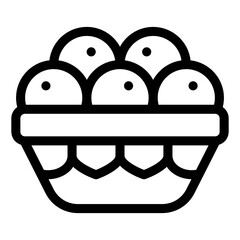 
Trendy icon of indian sweets, traditional cuisine 
