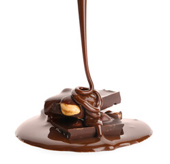 Sweet chocolate on white background