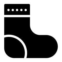 
Anklet covering, sock icon in solid style 

