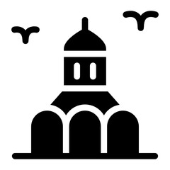 
Russian historic landmark, solid icon of suzdal kremlin 
