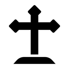 
Russian religious sign, solid icon of orthodox cross 
