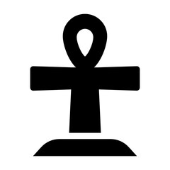 
Russian religious sign, solid icon of orthodox cross 
