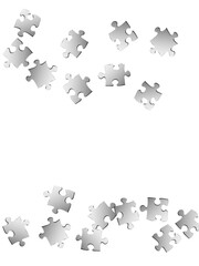 Abstract tickler jigsaw puzzle metallic silver 