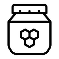 
Decorative russian honey jar icon in solid design 
